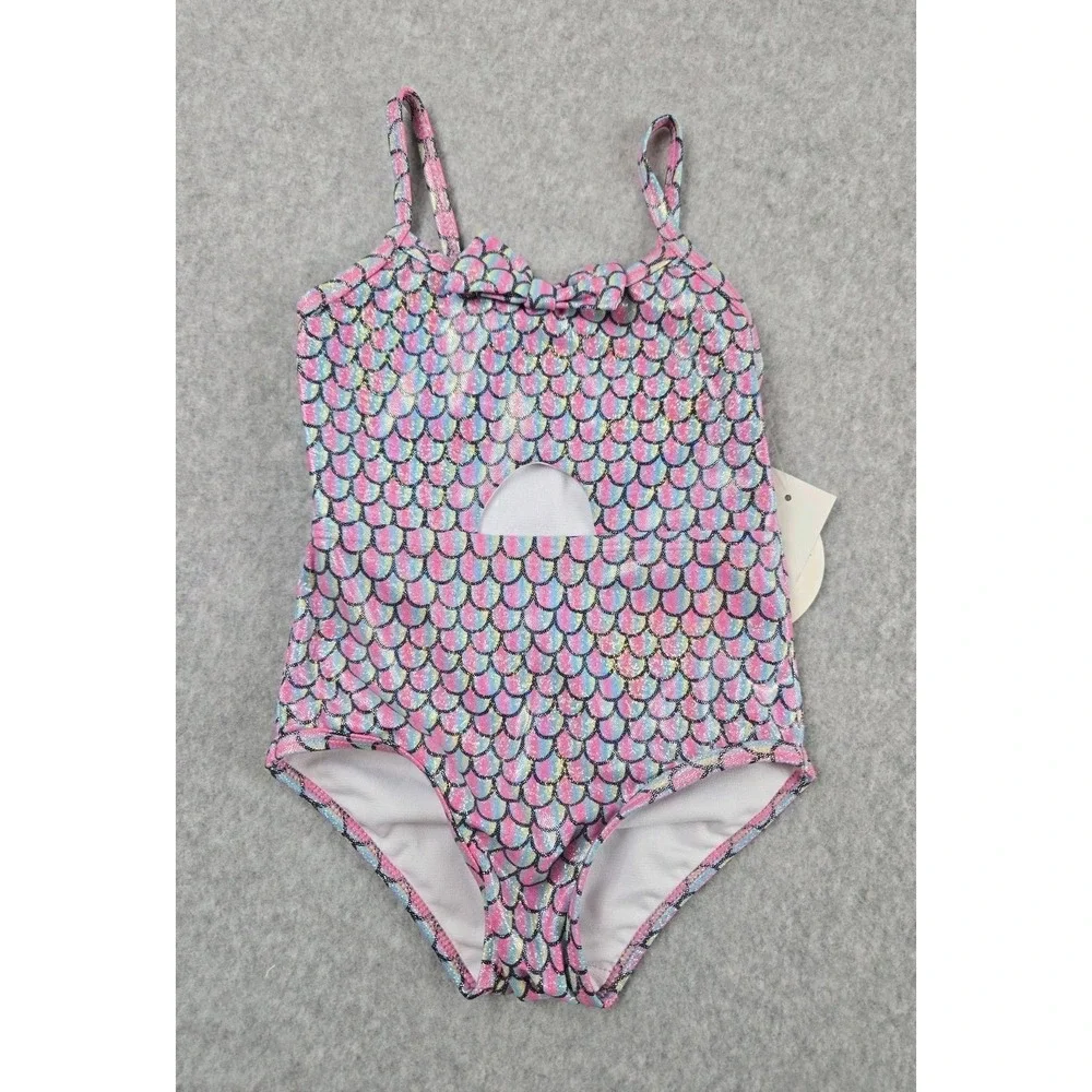 Koala Kids Girls‎ 18-24 Months 1 Piece Bathing Suit Swimming Mermaid Print NEW
